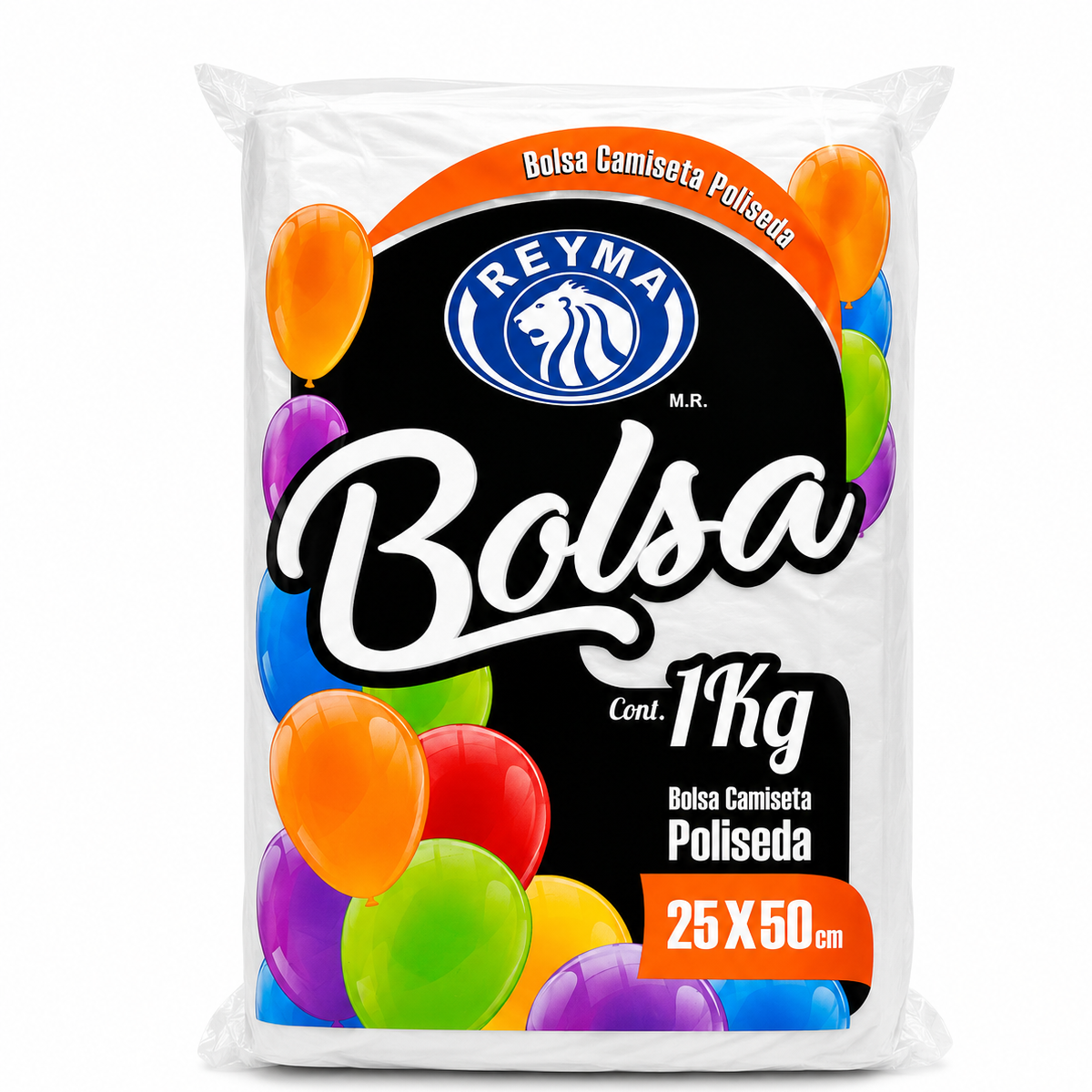 Bolsa Camiseta Poliseda Mediana Reyma 25x50 cm 1 kg