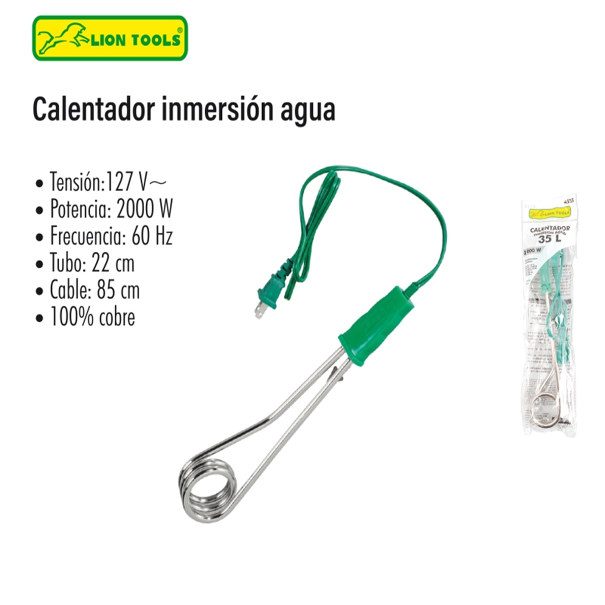 Calentador 35 Lt Lion Tools