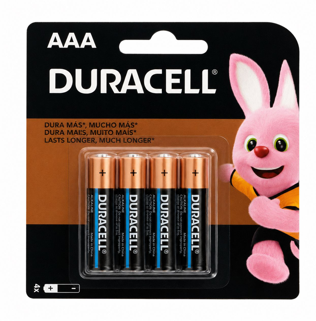 Pila Duracell AAA Alcalina – 4 piezas