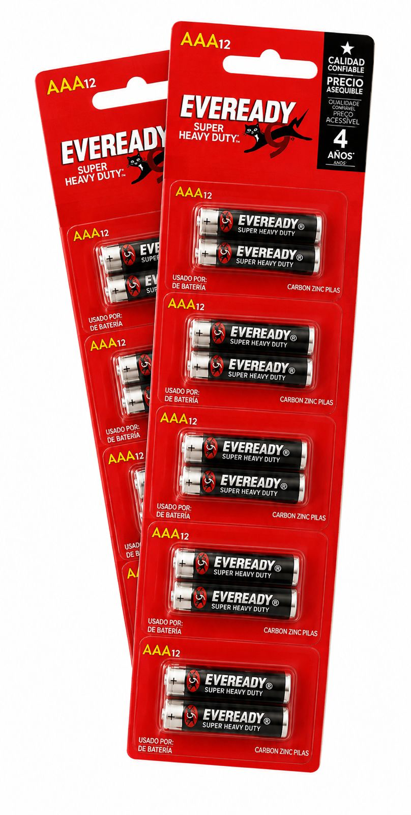 Pilas Eveready AAA Super Heavy Duty – 2 tiras / 24 piezas