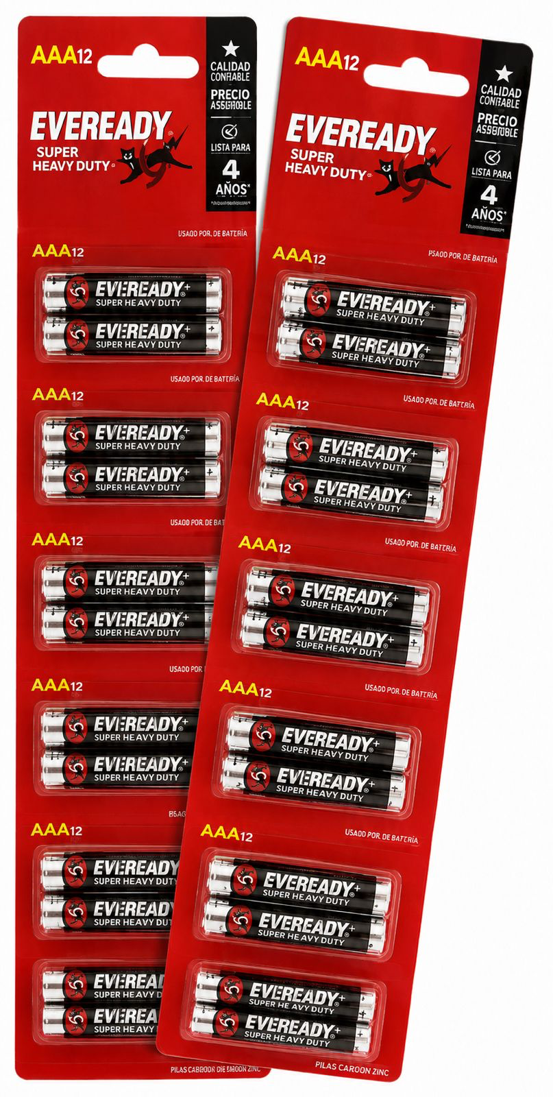 Pilas Eveready AA Super Heavy Duty – 2 tiras / 24 piezas