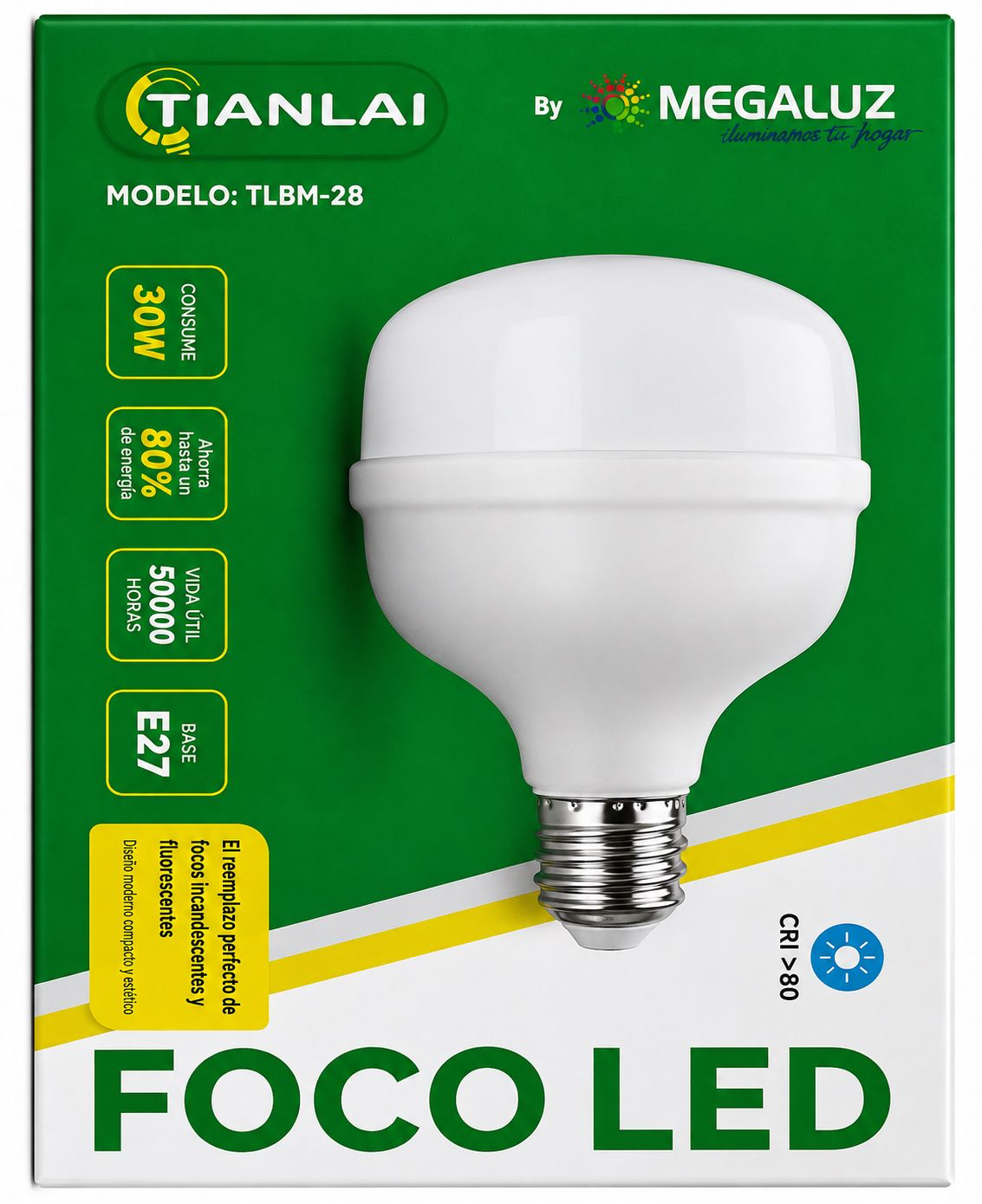 Foco LED Tianlai 30W – Megaluz