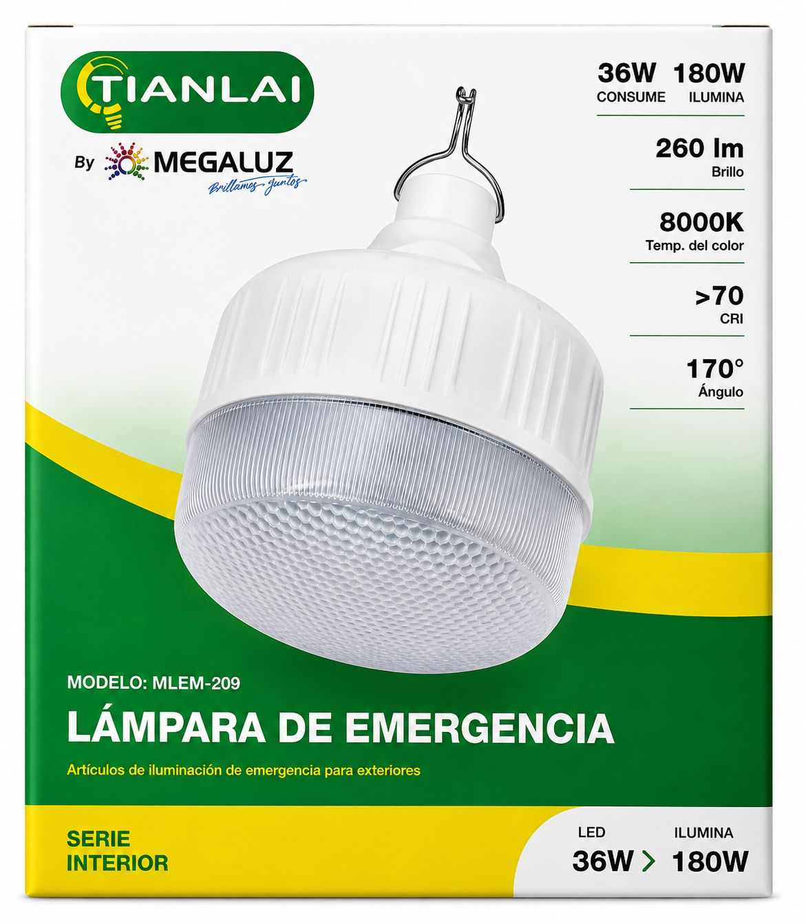 Lámpara de Emergencia Tianlai 36W – Megaluz