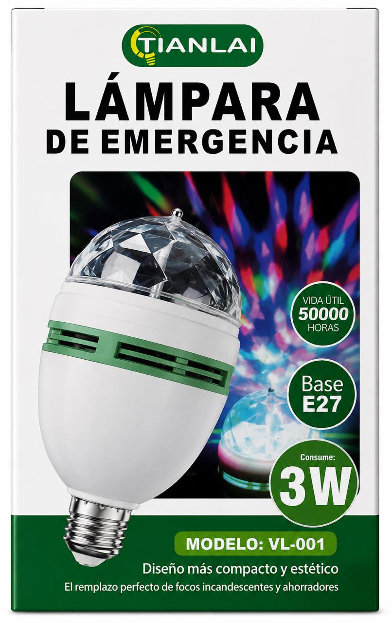 Foco LED Decorativo Multicolor Tianlai 3W