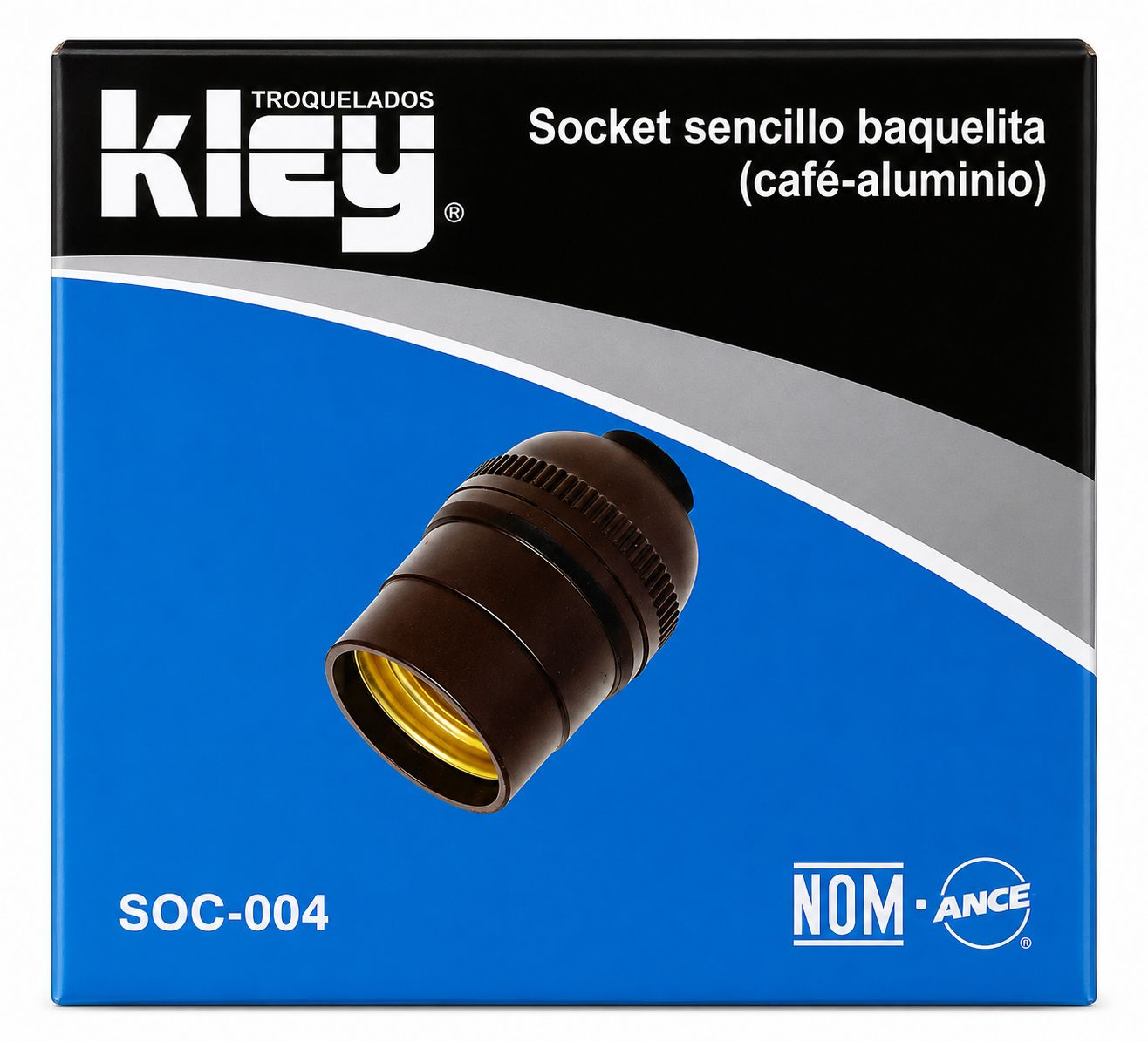 Socket Sencillo de Baquelita Kley